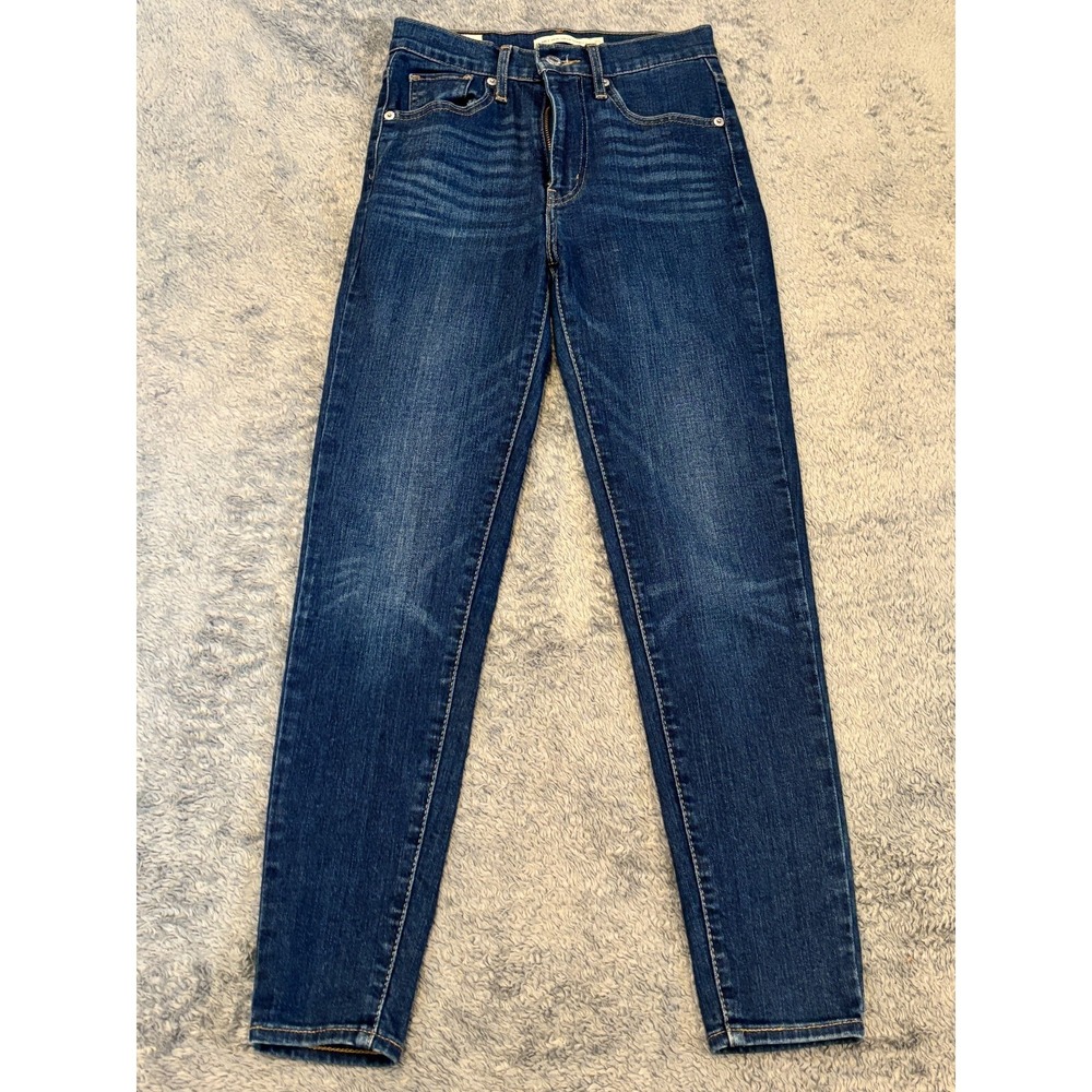 Levis Mile High Super Skinny Jeans Womens 25 Dark Wash Blue Denim Stretch